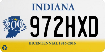 IN license plate 972HXD