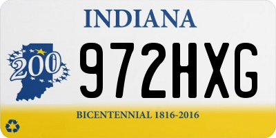 IN license plate 972HXG