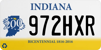 IN license plate 972HXR