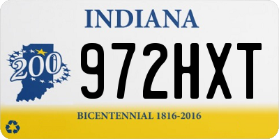IN license plate 972HXT
