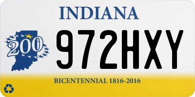 IN license plate 972HXY