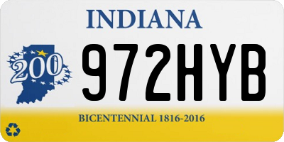IN license plate 972HYB