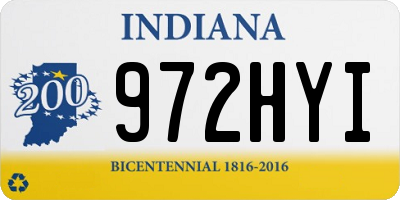 IN license plate 972HYI