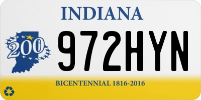 IN license plate 972HYN