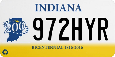 IN license plate 972HYR