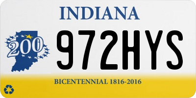 IN license plate 972HYS