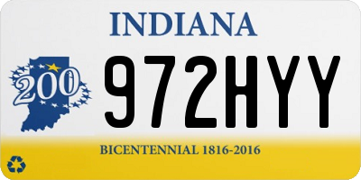 IN license plate 972HYY