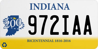 IN license plate 972IAA
