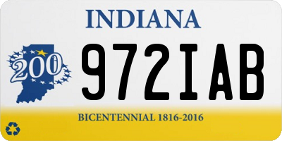 IN license plate 972IAB