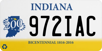 IN license plate 972IAC