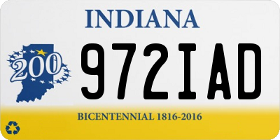 IN license plate 972IAD