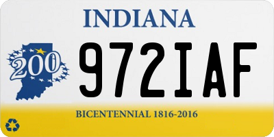IN license plate 972IAF