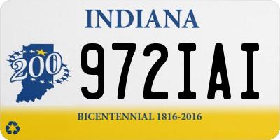 IN license plate 972IAI