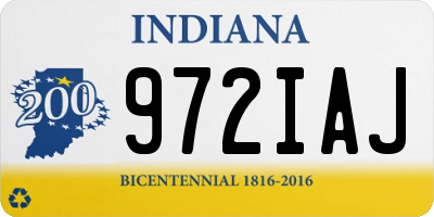 IN license plate 972IAJ