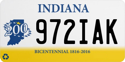 IN license plate 972IAK