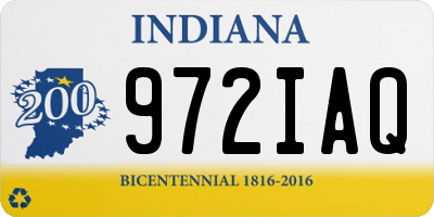 IN license plate 972IAQ