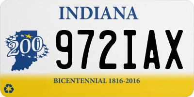 IN license plate 972IAX