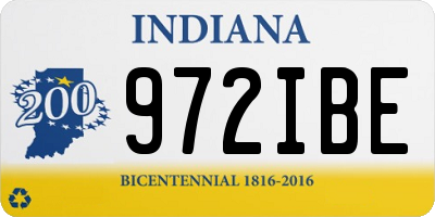 IN license plate 972IBE