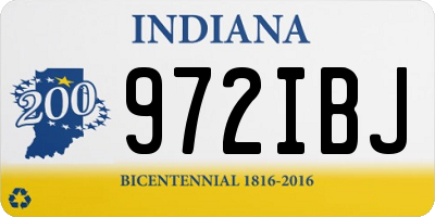 IN license plate 972IBJ