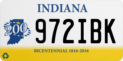 IN license plate 972IBK