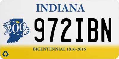 IN license plate 972IBN