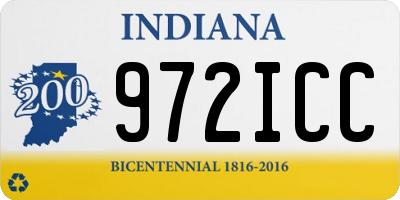 IN license plate 972ICC