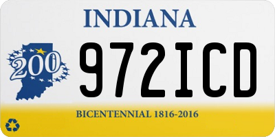 IN license plate 972ICD