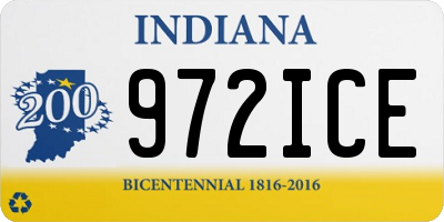 IN license plate 972ICE