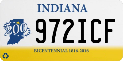 IN license plate 972ICF