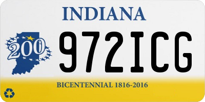 IN license plate 972ICG