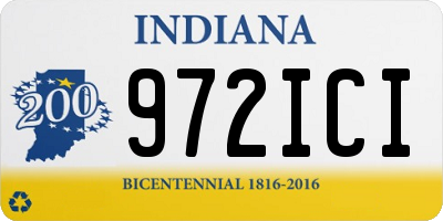 IN license plate 972ICI