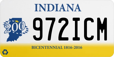 IN license plate 972ICM