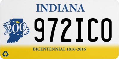 IN license plate 972ICO