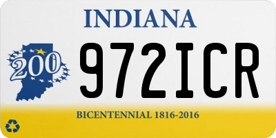 IN license plate 972ICR