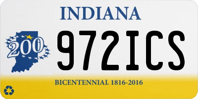 IN license plate 972ICS