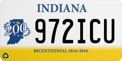 IN license plate 972ICU