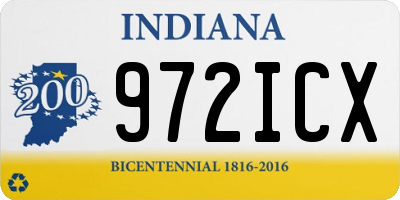 IN license plate 972ICX