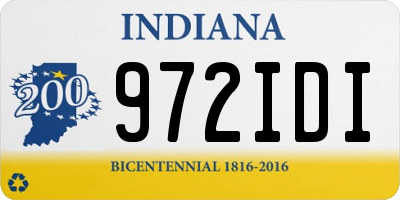 IN license plate 972IDI