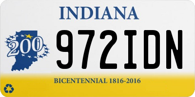 IN license plate 972IDN