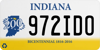 IN license plate 972IDO