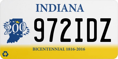 IN license plate 972IDZ
