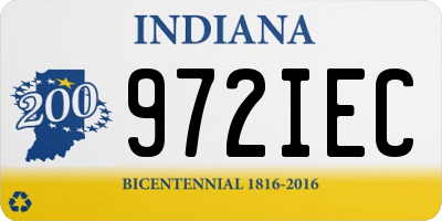 IN license plate 972IEC