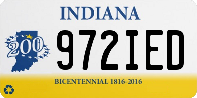 IN license plate 972IED