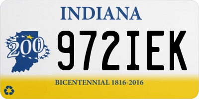 IN license plate 972IEK