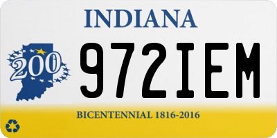 IN license plate 972IEM
