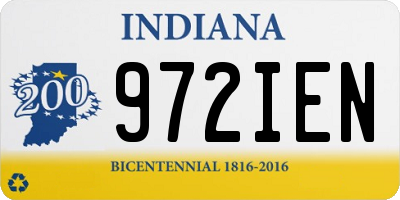 IN license plate 972IEN