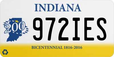 IN license plate 972IES
