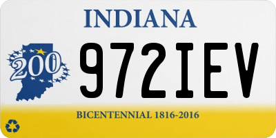 IN license plate 972IEV