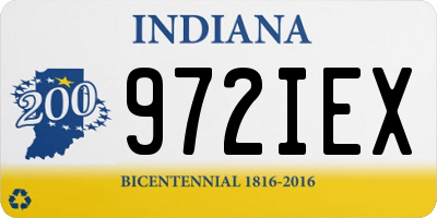 IN license plate 972IEX