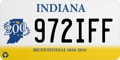 IN license plate 972IFF